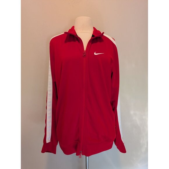 Nike Red Full-Zip Track Jacket Swoosh XL Activewear - Picture 1 of 5